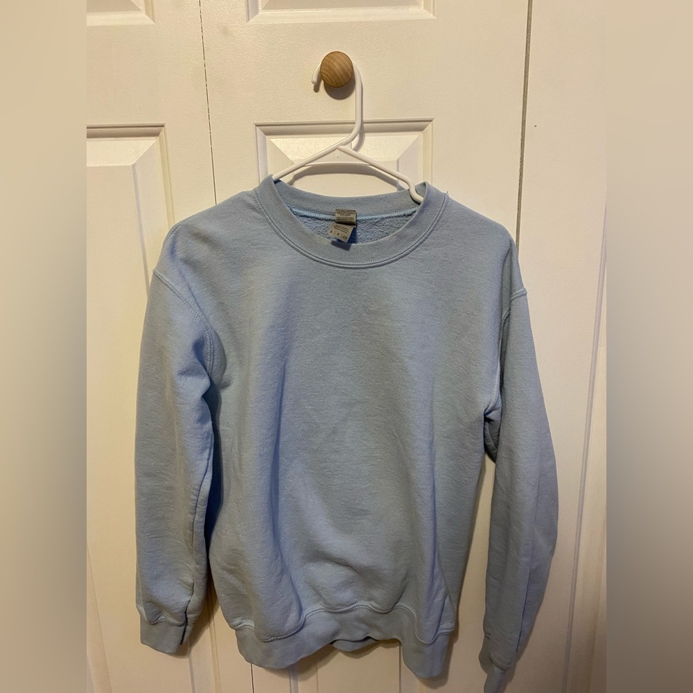 unisex small light blue gildan sweatshirt
